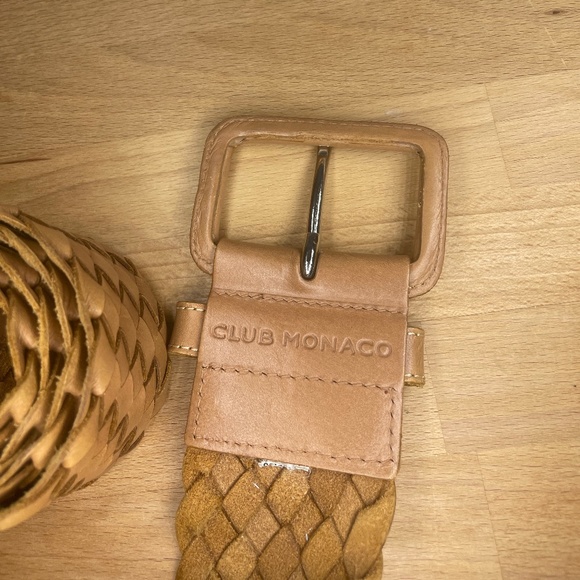 REDUCED! Club Monaco braided, basket weave 100% Italian leather belt, 42 inch - Picture 6 of 6